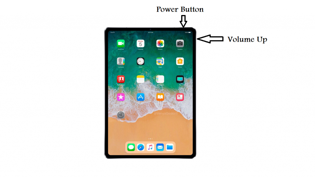 how to screenshot on ipad pro without home button